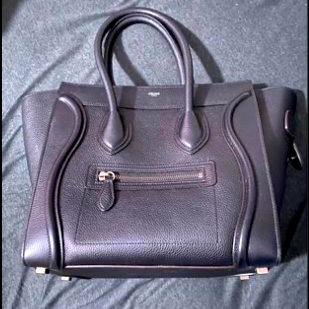 Mini luggage Celine handbag in drummed calfskin - Picture 1 of 5